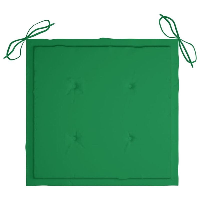 vidaXL Garden Chair Cushions 6 pcs Green 19.7"x19.7"x1.6" Fabric