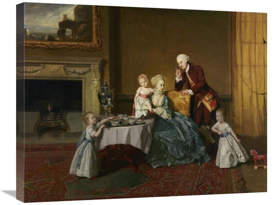 John, Fourteenth Lord Willoughby de Broke, and his Family-Canvas Art-28x22