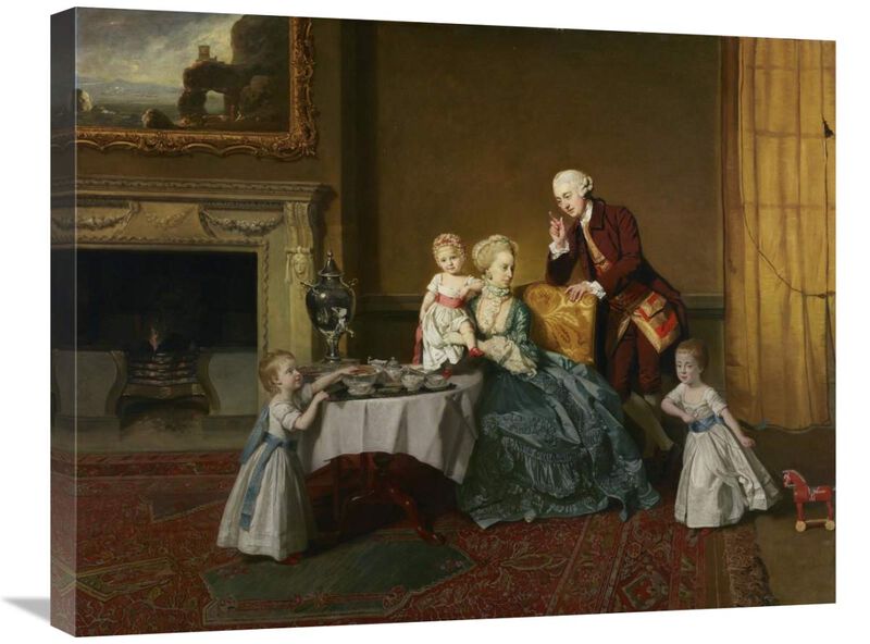 John, Fourteenth Lord Willoughby de Broke, and his Family-Canvas Art-28x22