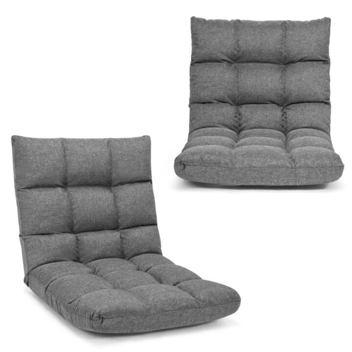 Hivvago 14-Position Adjustable Folding Lazy Gaming Sofa