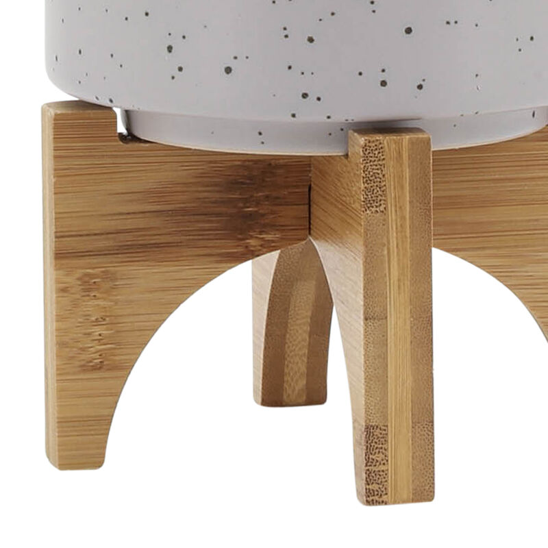 5" Planter with Wood Stand