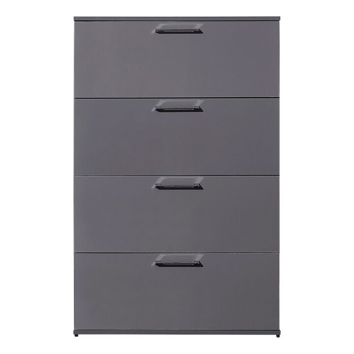 FC Design Klair Living Glossy Four-Drawer Jumbo Chest