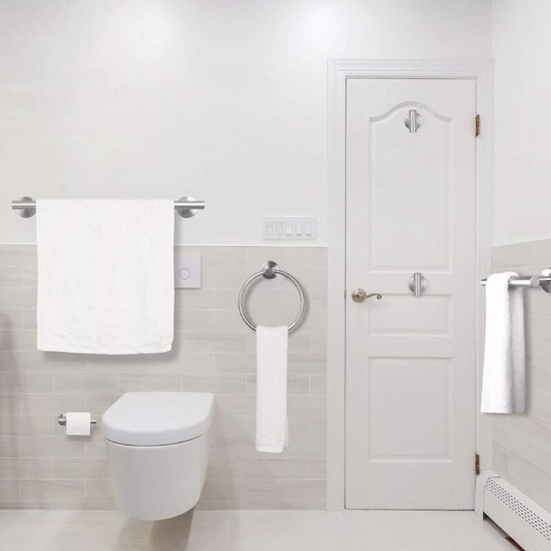 6-Piece Bathroom Towel Rack Set Wall-Mounted Organizer for Towels and Bathroom Storage