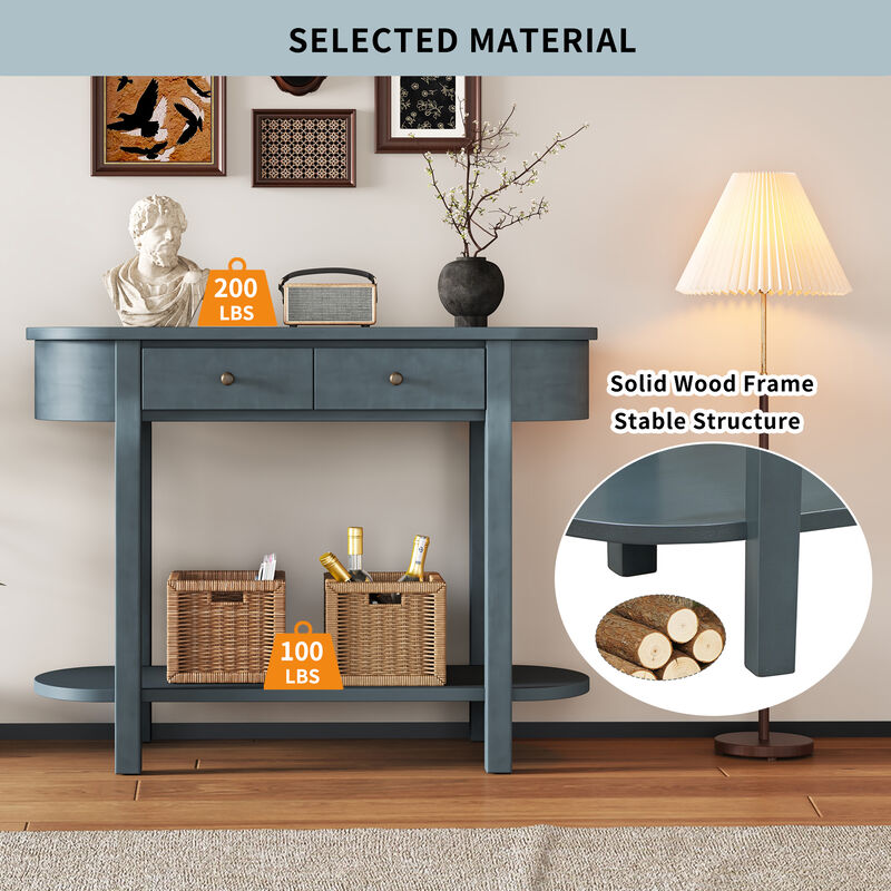 Merax Retro Console Table with 2 Drawers