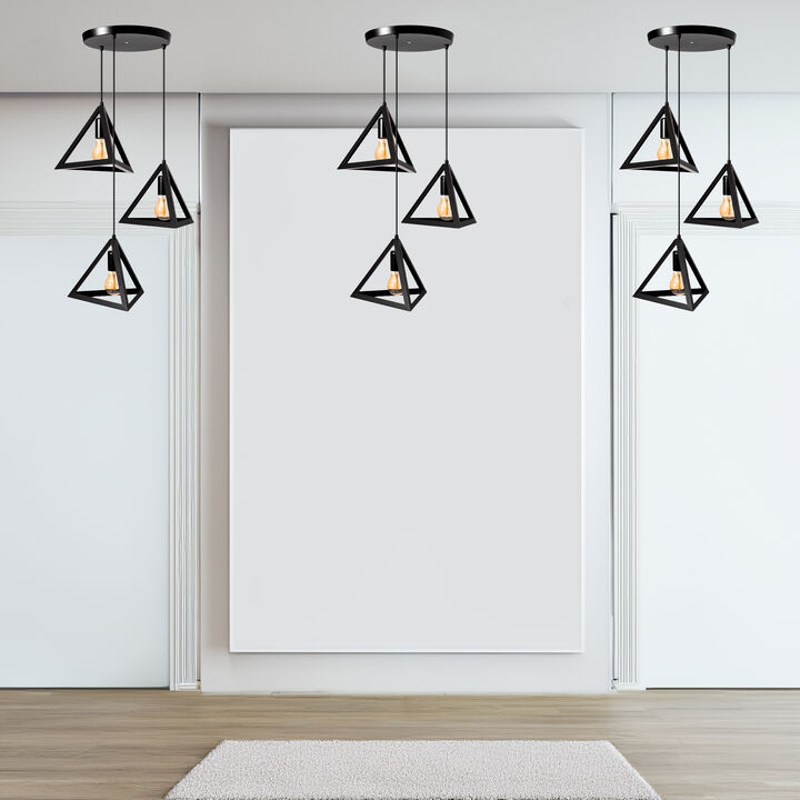 Sset of 3 Triangle Ceiling Lights