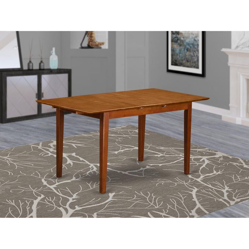 East West Furniture Picasso  Table  32  in  x  60in  with  12  in  butterfly  leaf
