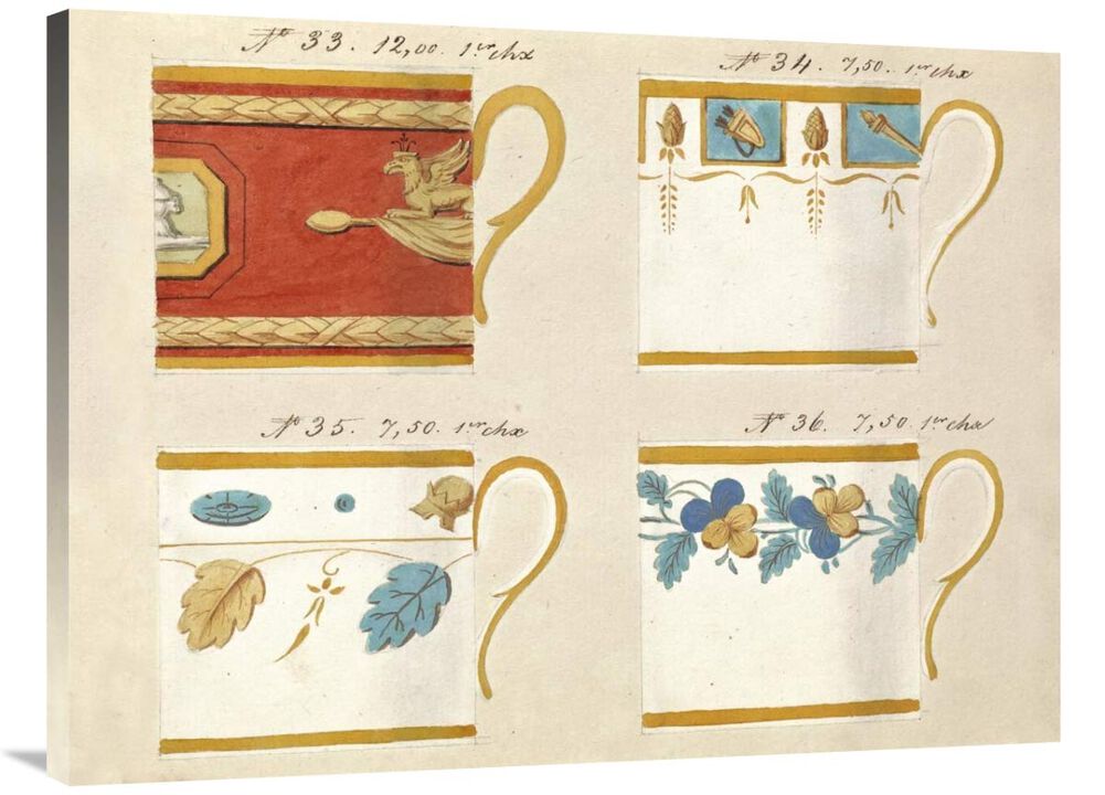 Quatre tasses du 1er choix, ca. 1800-1820-Canvas Art-40x30