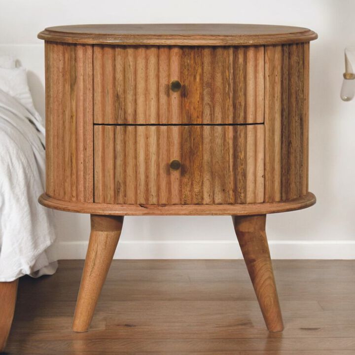 Artisan Furniture Solid Wood Soba Nordic Bedside