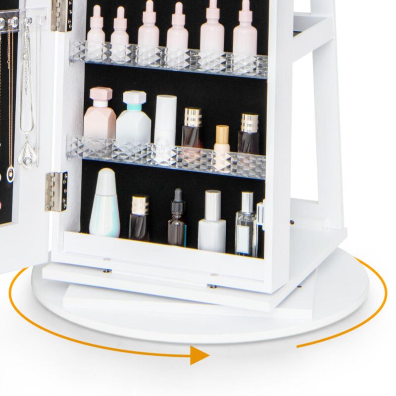 Hivvago Standing Jewelry Cabinet with Adjustable LED Lights