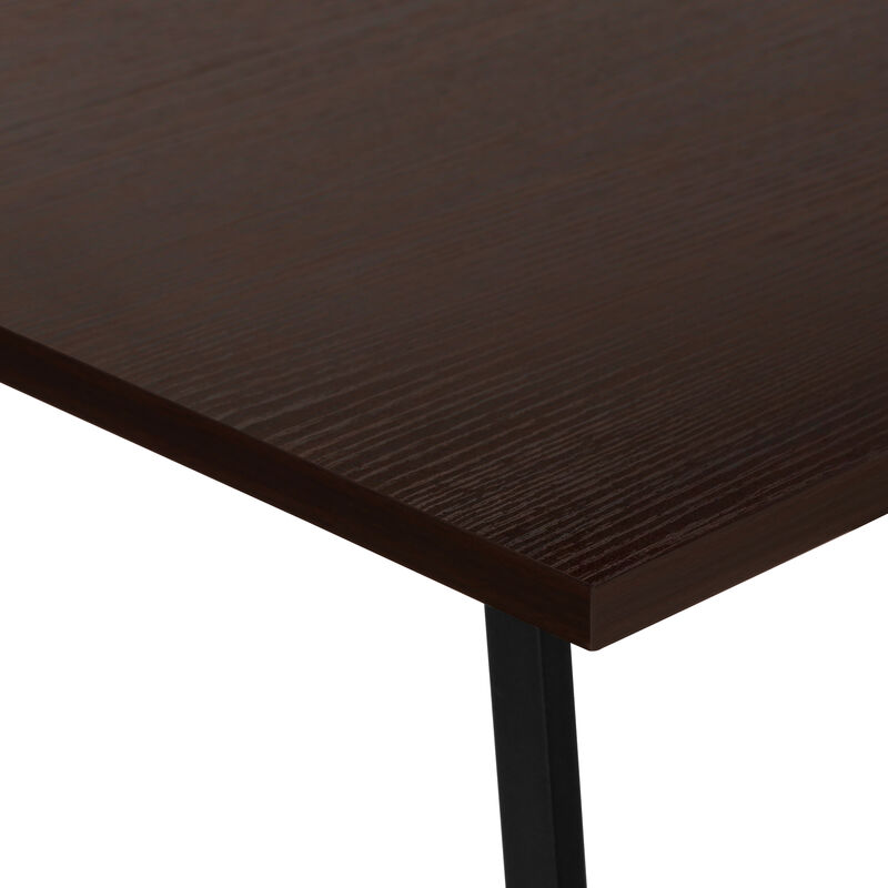 Monarch Specialties I 7590 Computer Desk, Home Office, Corner, Storage Shelves, 48"L, L Shape, Work, Laptop, Metal, Laminate, Brown, Black, Contemporary, Modern