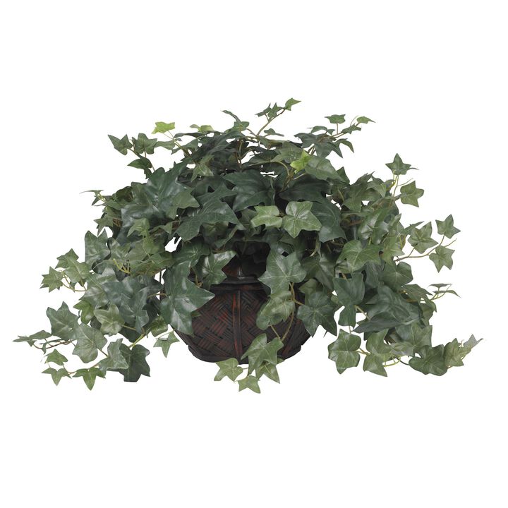 Hivvago Puff Ivy w/Vase Silk Plant