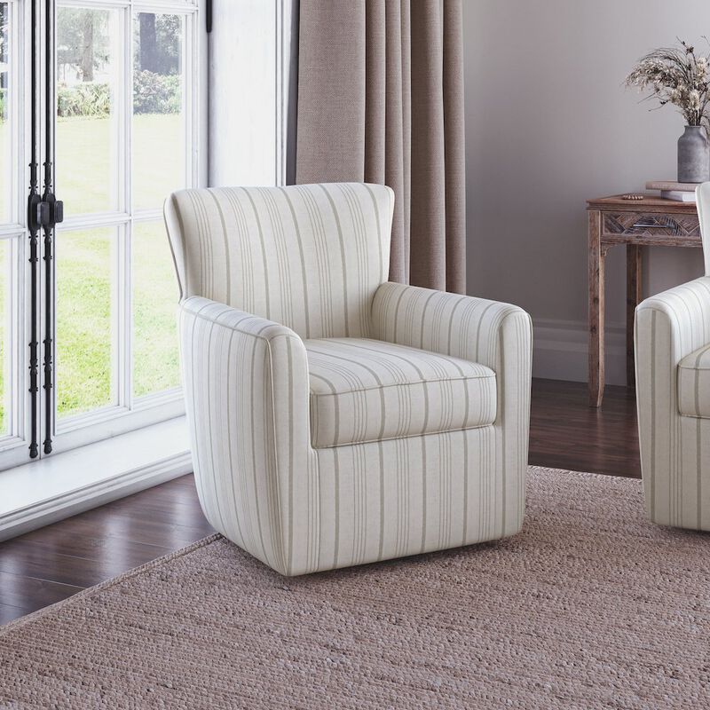 Jofran Blakely Harper Contemporary Traditional Swivel Accent Chair