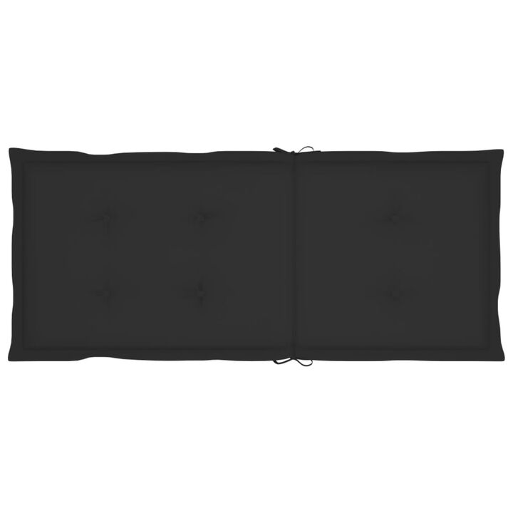 vidaXL Garden Chair Cushions 6 pcs Black 47.2"x19.7"x1.6"