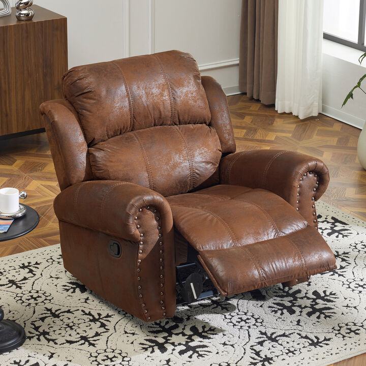 Merax Manual Suede Glider Standard Recliner Chair