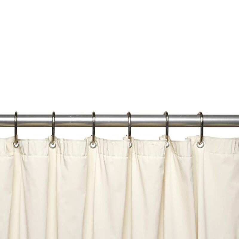 Carnation Home Fashions 3 Gauge Vinyl Shower Curtain Liner with Weighted Magnets and Metal Grommets - Bone 72x72"