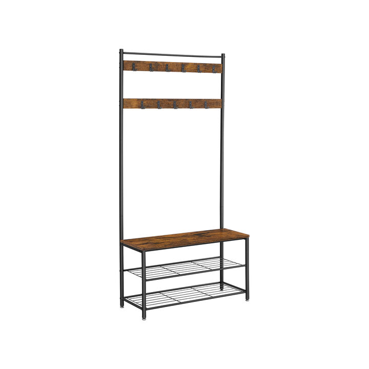 Hall Tree with Shoe Storage Bench