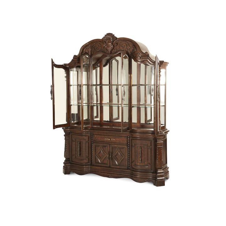 Michael Amini Windsor Court China Cabinet - Vintage Fruitwood