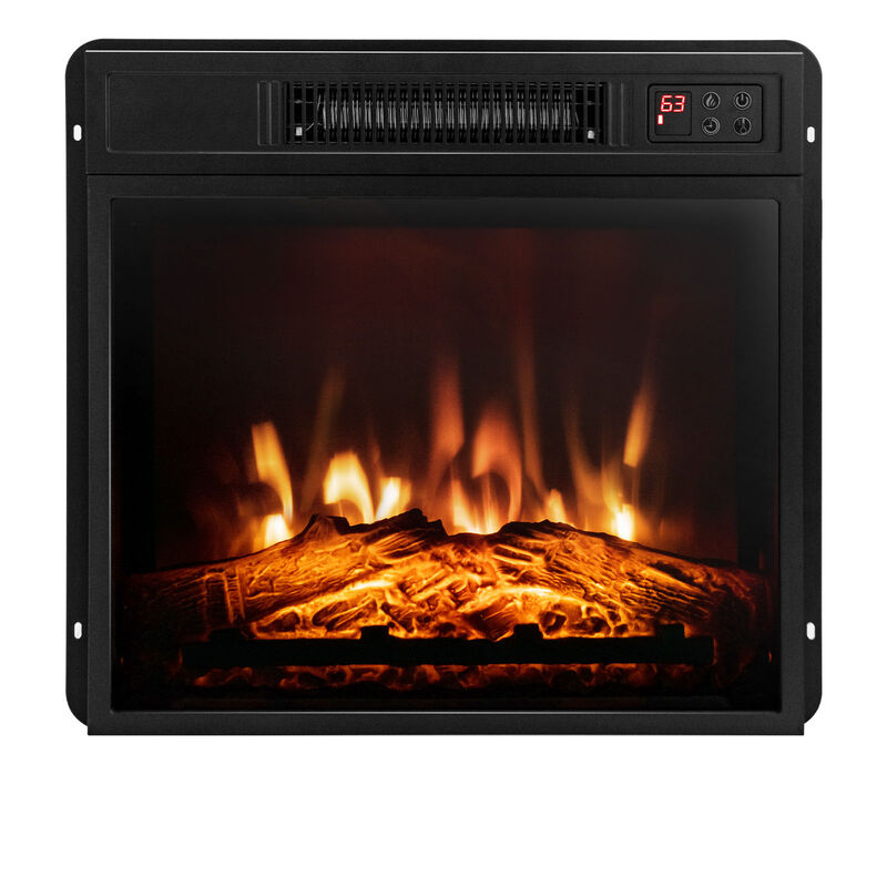 Electric Fireplace Inserted with Adjustable LED Flame