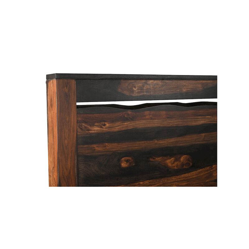 Taran Designs Marin Live Edge Solid Wood King Panel Bed