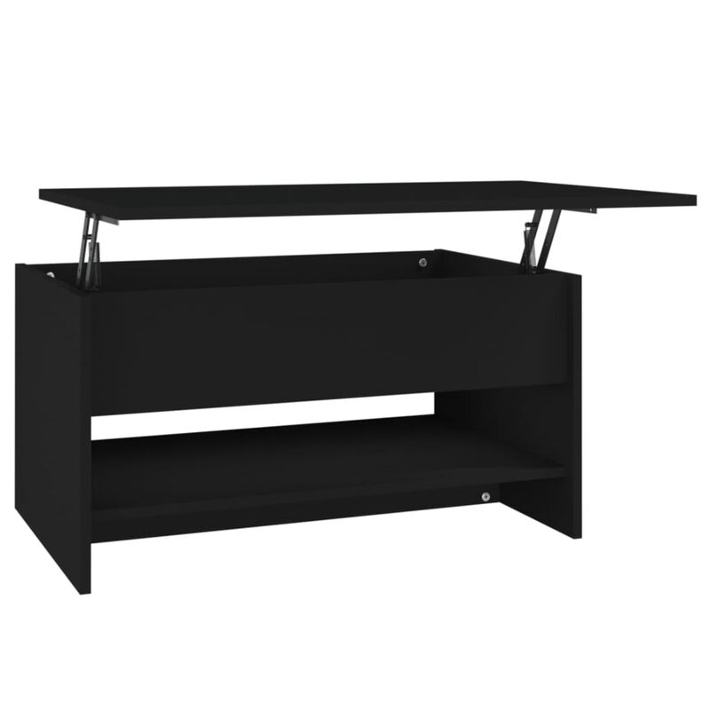 vidaXL Coffee Table Black 31.5"x19.7"x15.7" Engineered Wood