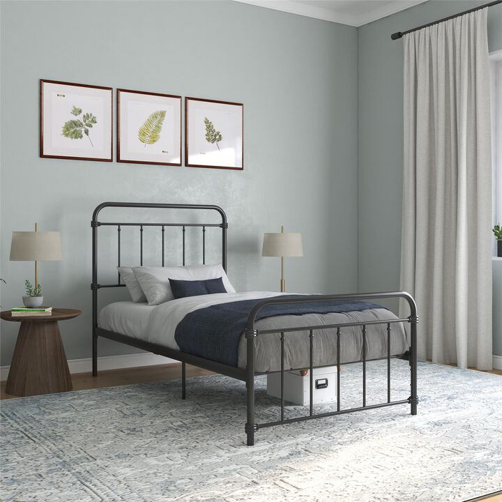 DHP Wallace Metal Bed, Twin, Black