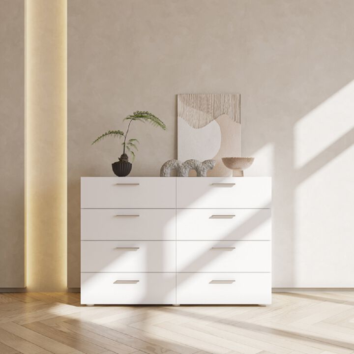 Modern 8-Drawer Double Dresser, Large Storage Cabinet for Bedroom & Home