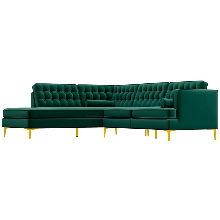 Ashcroft Furniture Co Brooke Velvet Sectional Sofa