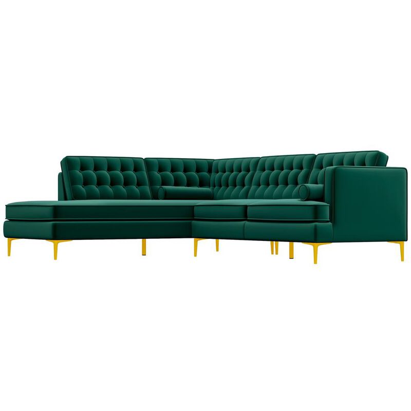 Ashcroft Furniture Co Brooke Velvet Sectional Sofa
