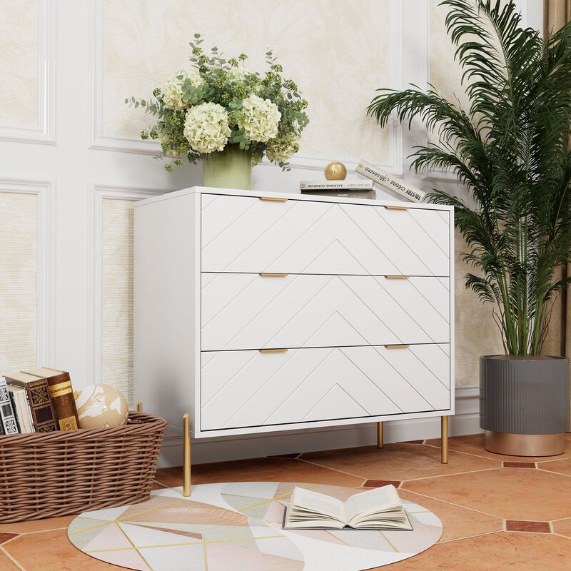 3-Drawer Dresser Chest Cabinet