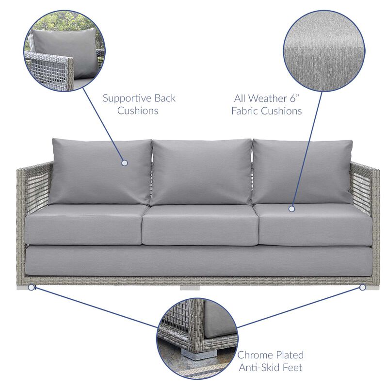 Modway - Aura Outdoor Patio Wicker Rattan Sofa