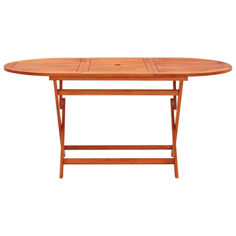 vidaXL Folding Garden Table 63"x33.5"x29.5" Solid Eucalyptus Wood