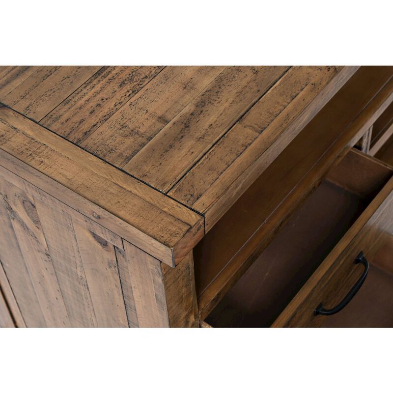 Jofran Telluride Rustic Farmhouse Solid Wood Entertainment Center with 70 TV Console