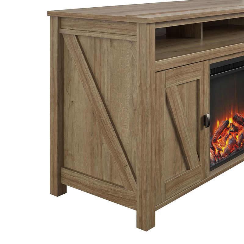 Farmington Electric Fireplace TV Console for TVs up to 60", Natural