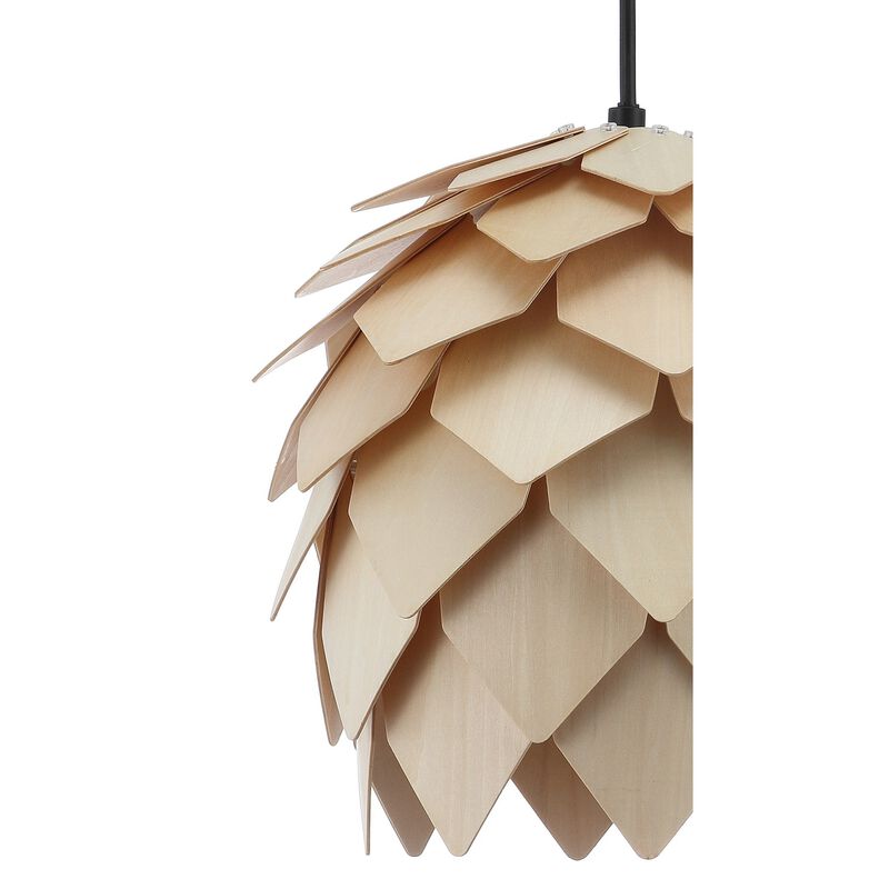 Simon Pinecone Wood LED Pendant
