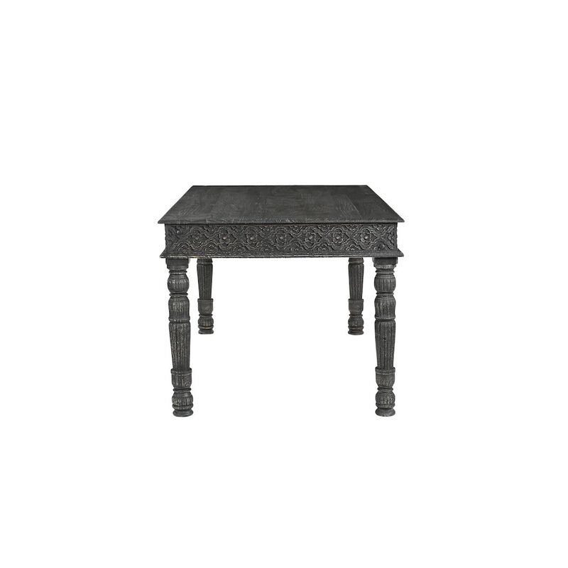 Taran Designs Eldris 72 Carved Solid Wood Dining Table