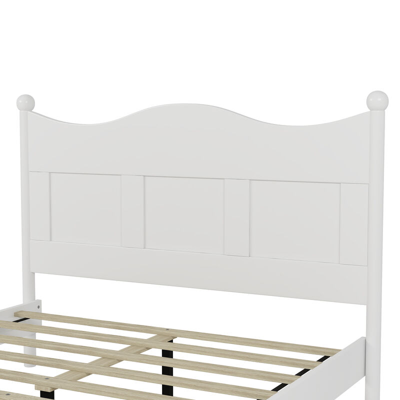 Merax Elegant Design Wood Platform Bed with Headboard