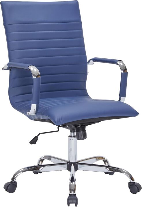LeisureMod Harris Modern Adjustable Office Executive Swivel Chair High-Back Task Office Chair