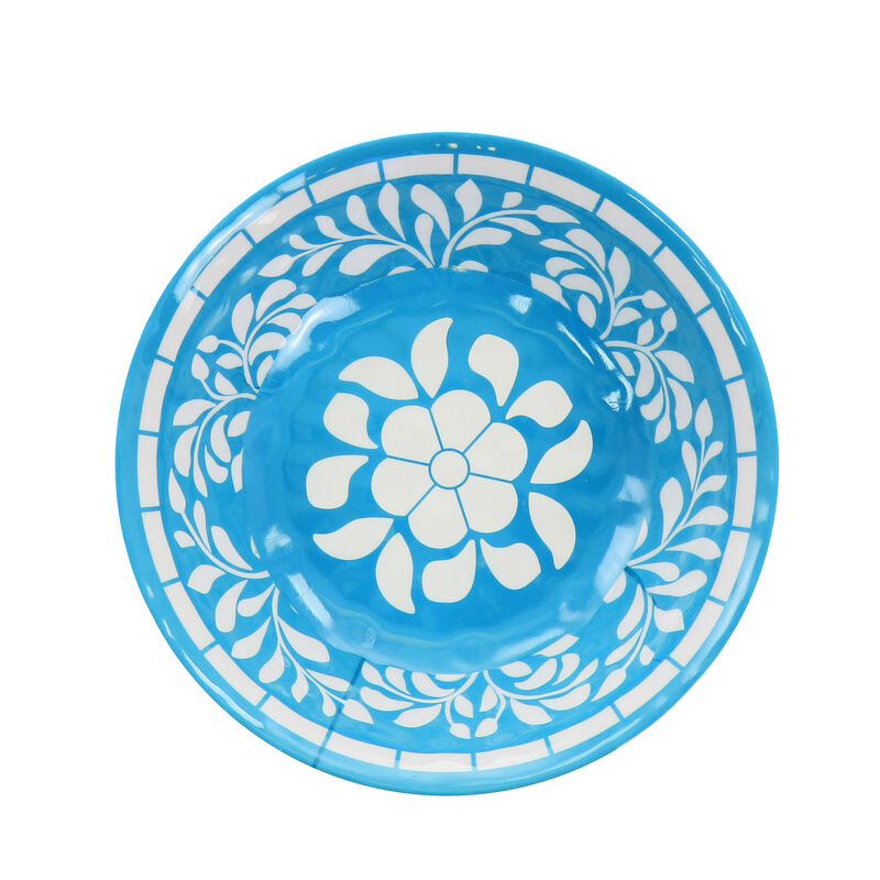 Elama Telly 12 Piece Melamine Dinnerware Set in Teal