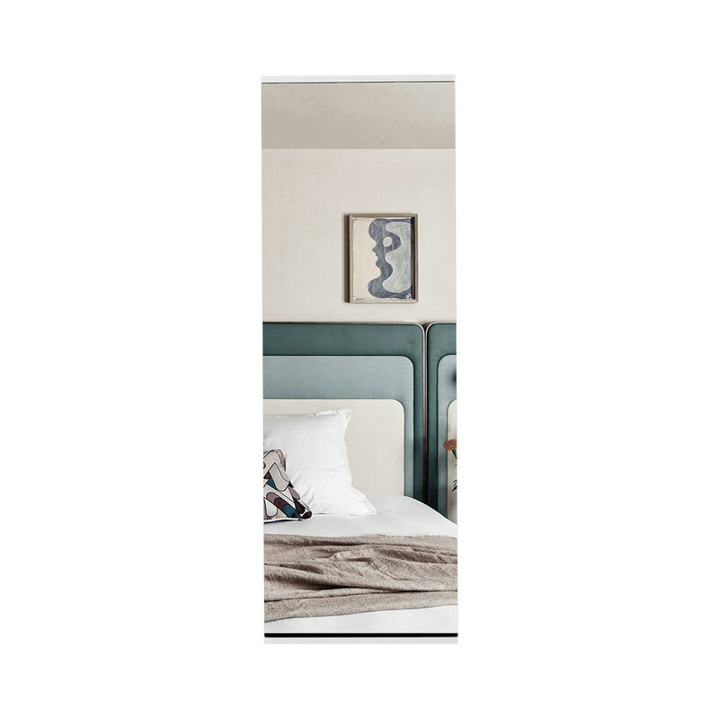 DEPOT E-SHOP Baltimore Wall Mounted Shoe Rack, Mirror, Single Door, Ten Shoes Capacity, Black