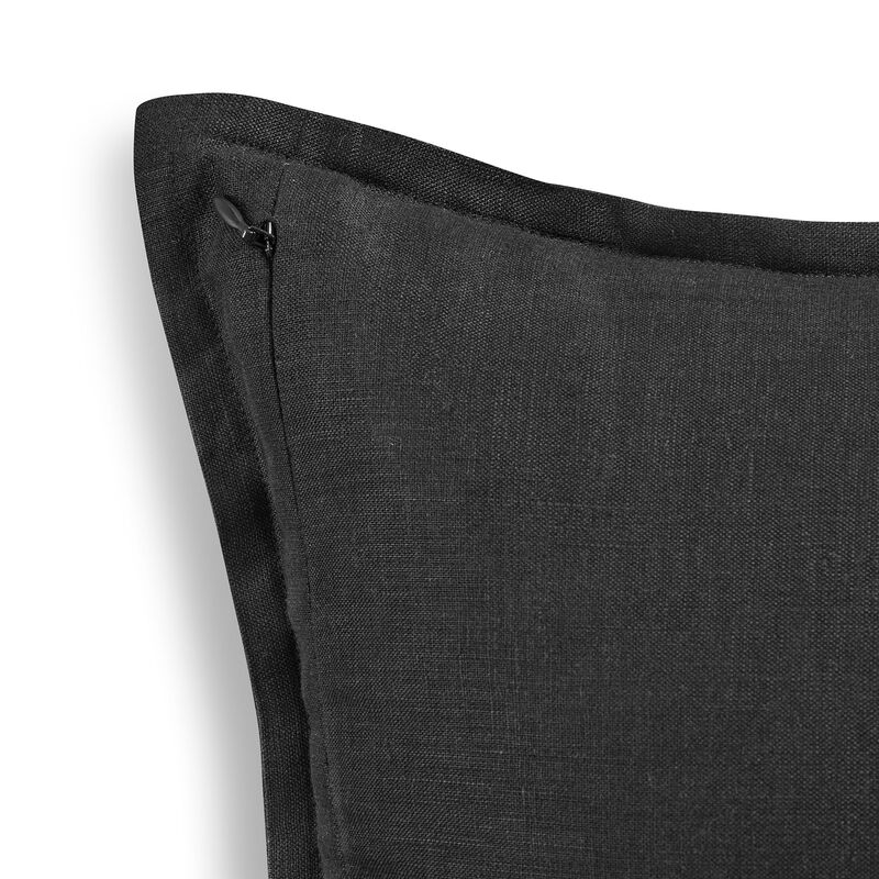 Solino Home Decorative Linen Pillow Cover 20 x 20 Inch - 100% European Flax Throw Pillow Case with Invisible Zipper | Santa Barbara