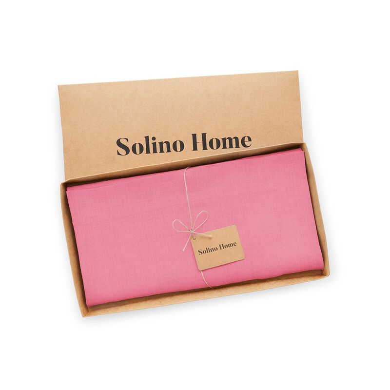Solino Home 100% Pure Linen Table Runner | Classic Hemstitch for Thanksgiving, Christmas