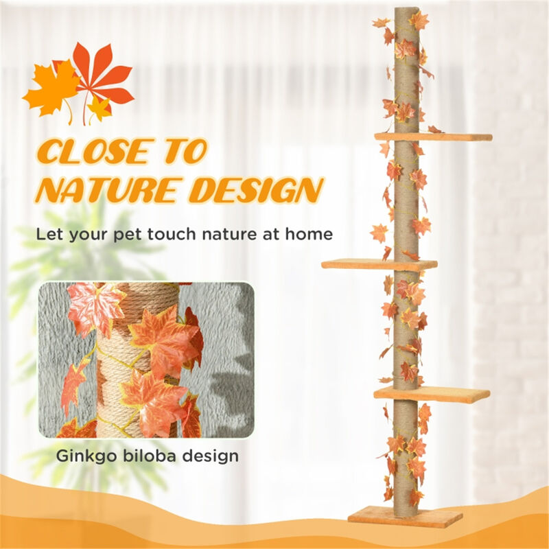 Compact Multi-Level Cat Tree with Scratching Posts, Perches, and Cozy Hideaways for Cats