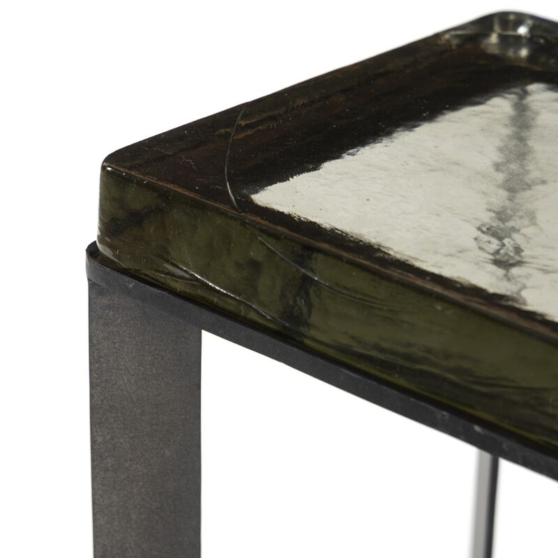 Lennie Cast Glass End Table