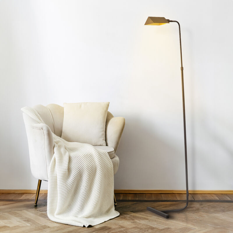Cotys MidCentury Industrial Metal Adjustable Pharmacy LED Floor Lamp