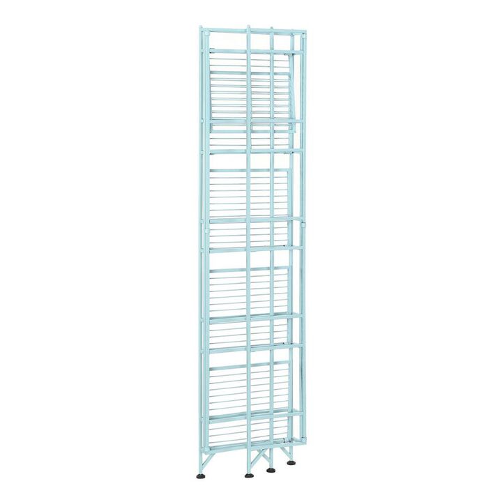 Convenience Concepts Xtra Storage 5 Tier Folding Metal Shelf Sea Foam