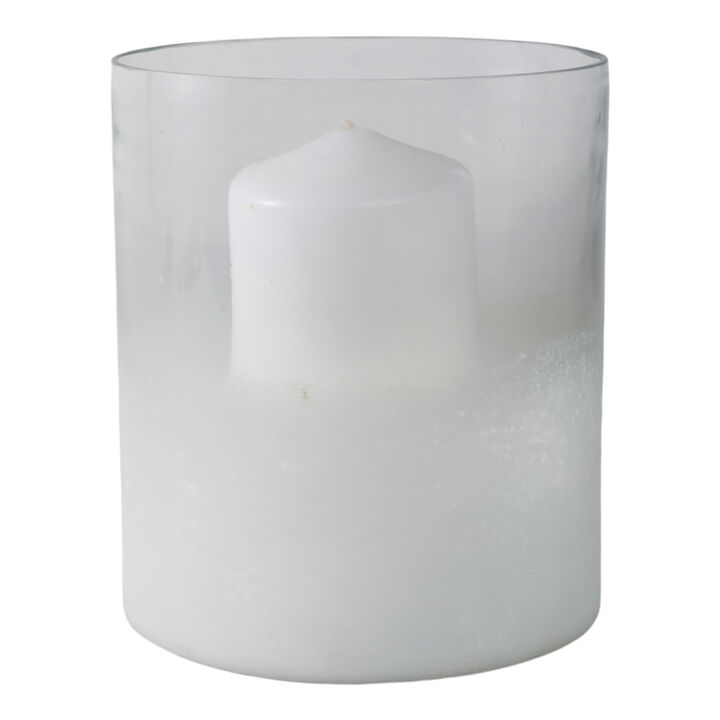 Glass Frosted Candle Holder