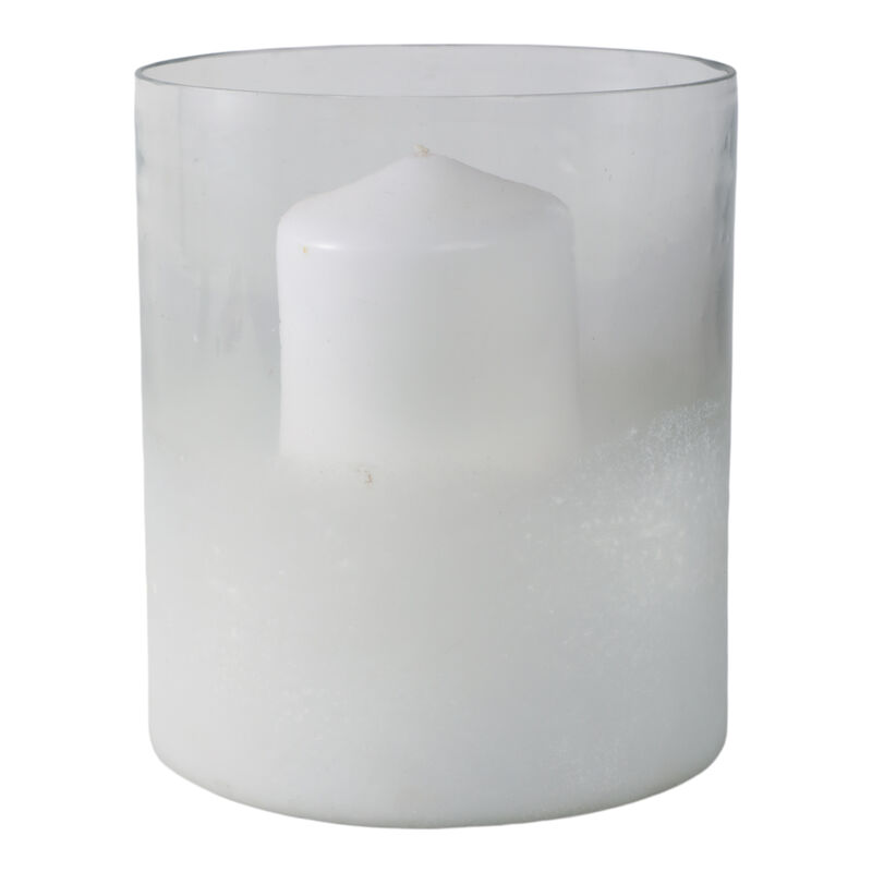 Glass Frosted Candle Holder