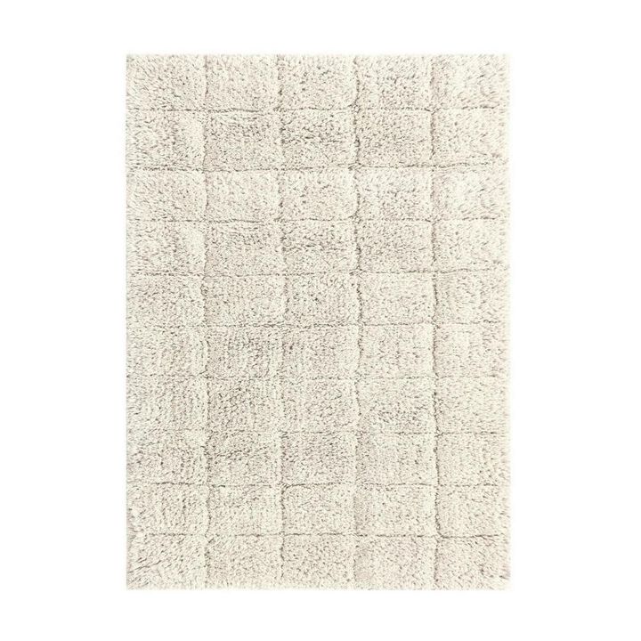 Knightsbridge Summer Tile 220 GSF Non Skid Back Bath Rug 17 x 24 - White