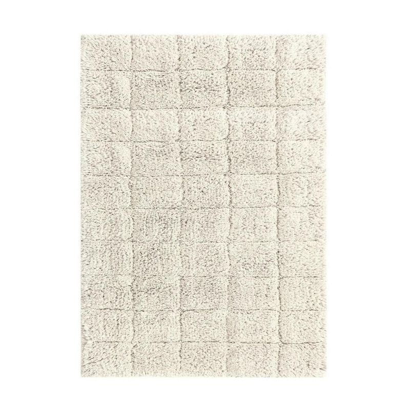 Knightsbridge Summer Tile 220 GSF Non Skid Back Bath Rug 17 x 24 - White