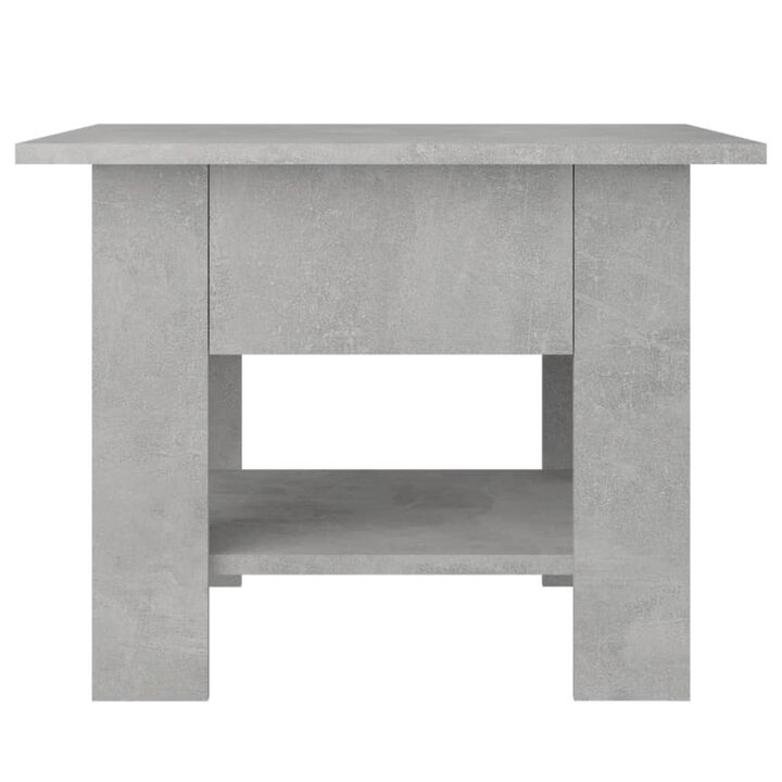 vidaXL Coffee Table Concrete Gray 21.7"x21.7"x21.7" Chipboard